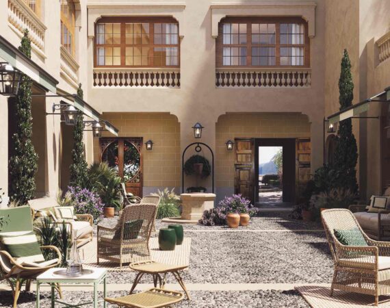 Son Bunyola Hotel Courtyard landscape