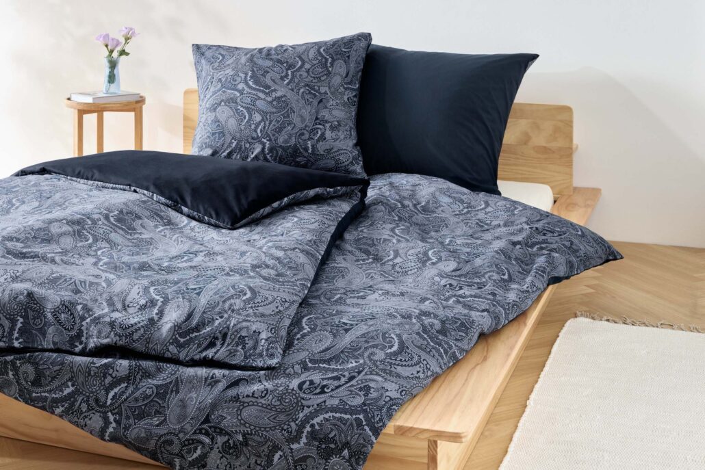 Renforcé-Bettwäsche, blau