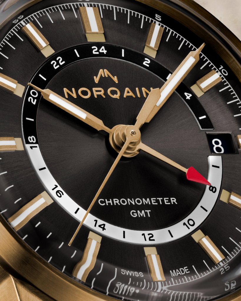 NORQAIN Freedom 60 GMT 40mm Bronze Anthracite IG Post 1080x1350 4 close up 819x1024 1