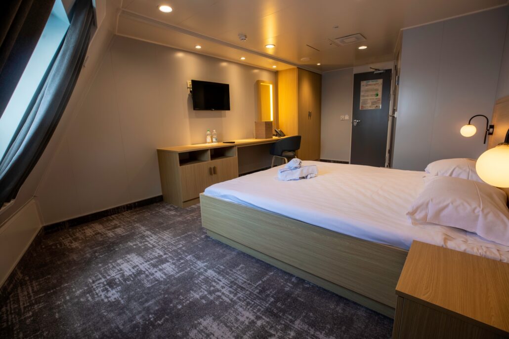 Eine Kabine auf der Moby Legacy ©Moby Lines