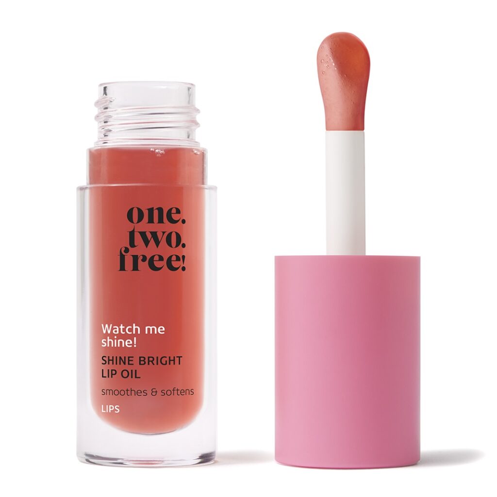 one.two .free Shine Bright Lip Oil Paradise Peach 5ml 1399E 01 1024x1024 1