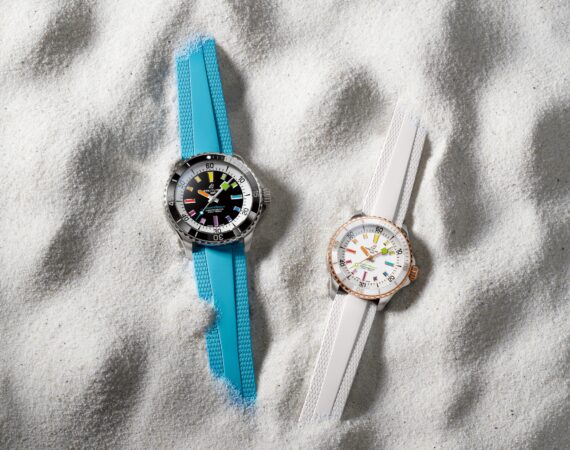 01 Breitling Superocean Automatic 42 and 36 rainbow dial editions Ref. A17375211B2S1 and U17377211A1S1 RGB