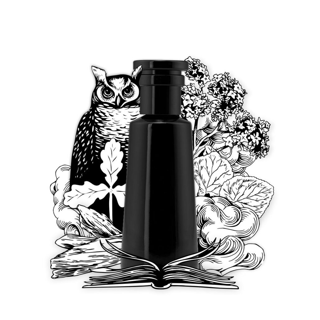 ARgENTUM les parfums infinis ArchetypeNotes 07 sage Bottle Illustration 2250x3000
