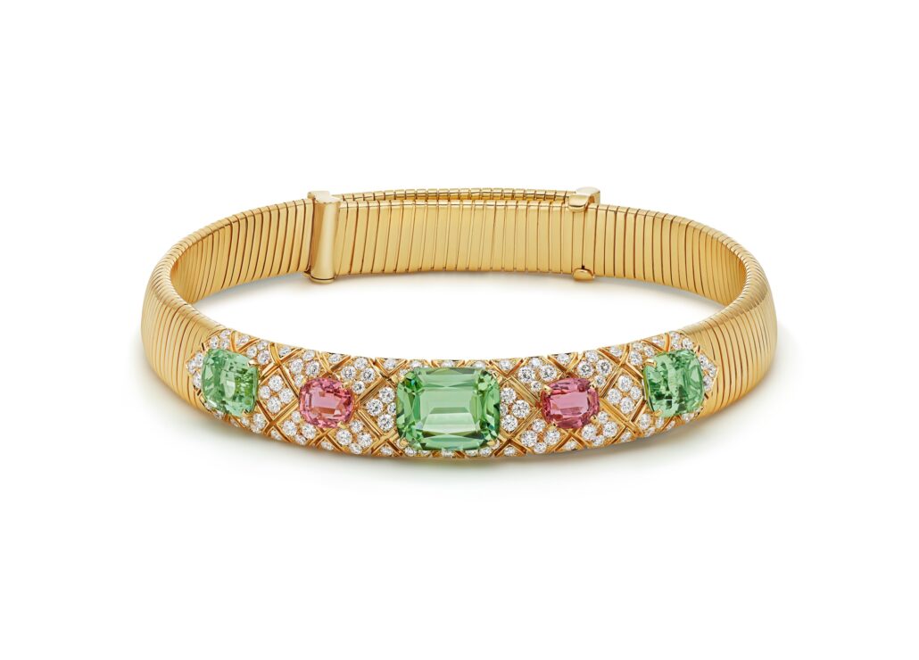 Bvlgari 275691 Tubogas Green Leaf High Jewelry necklace PaA