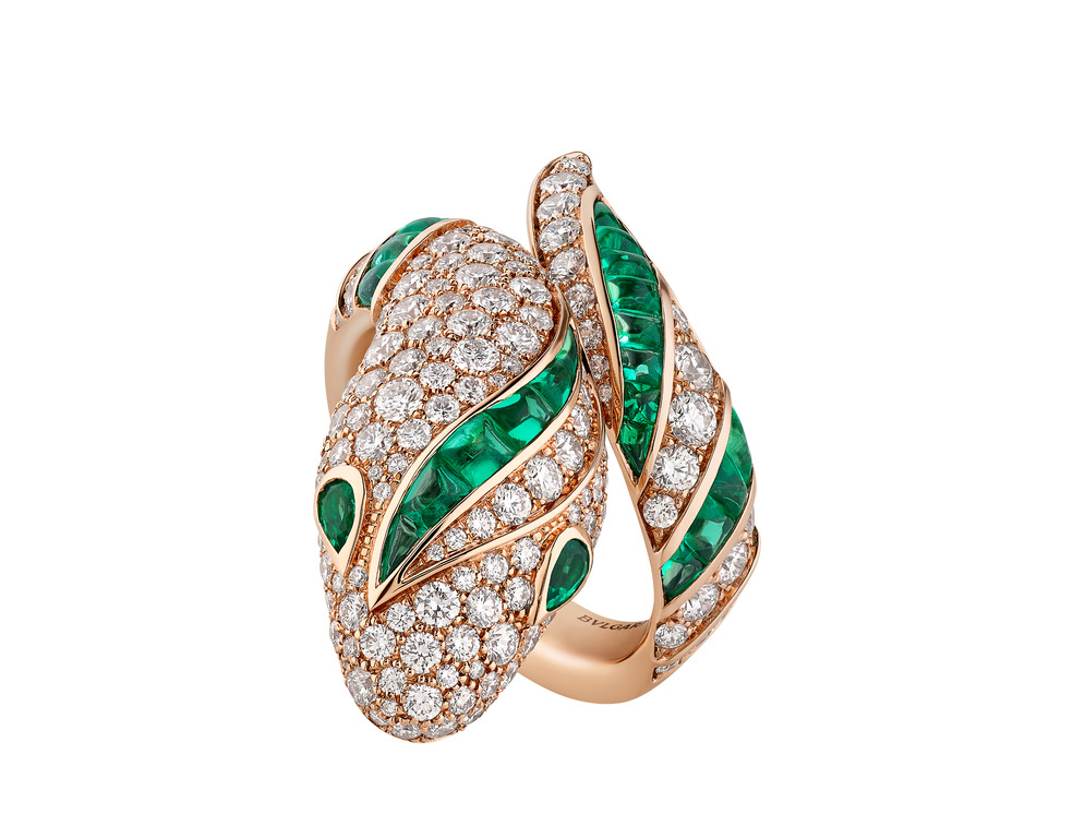 Bvlgari Serpenti Viper Ring Rosegold Smaragd EUR PaA 2
