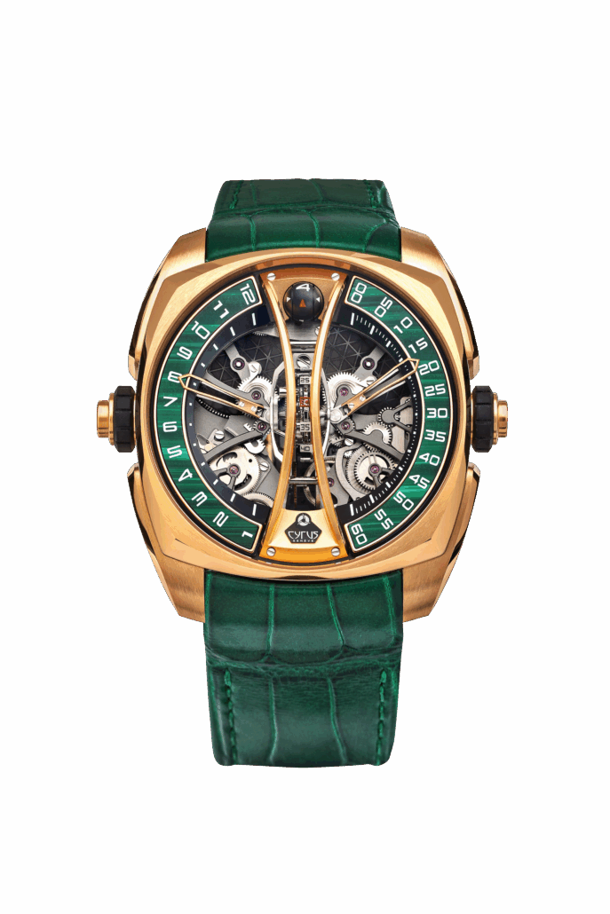 Cyrus Geneve Klepcys Vertical Skeleton Tourbillon Malachite