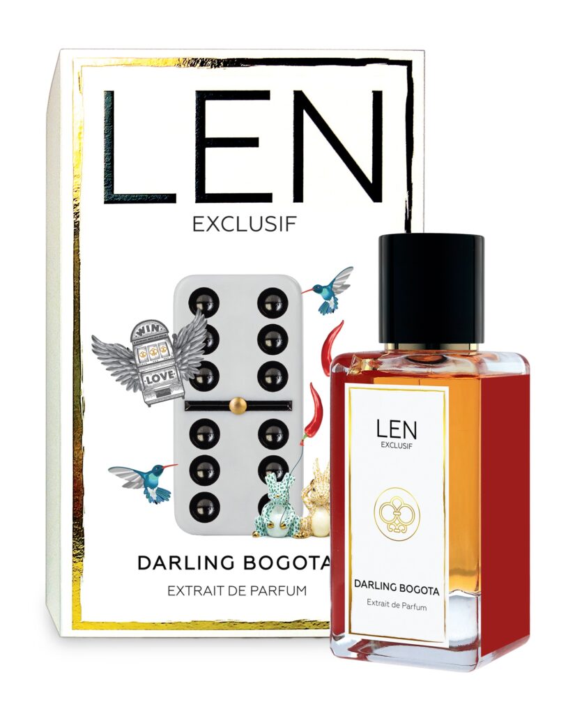 LEN Fragrance Packshot Darling Bogota Box und Flacon