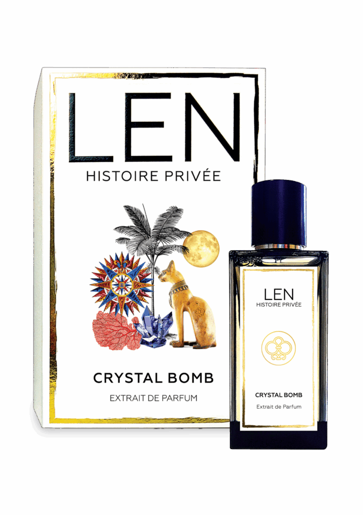 LEN Fragrance – Packshot – Crystal Bomb – Box und Flacon Cutout