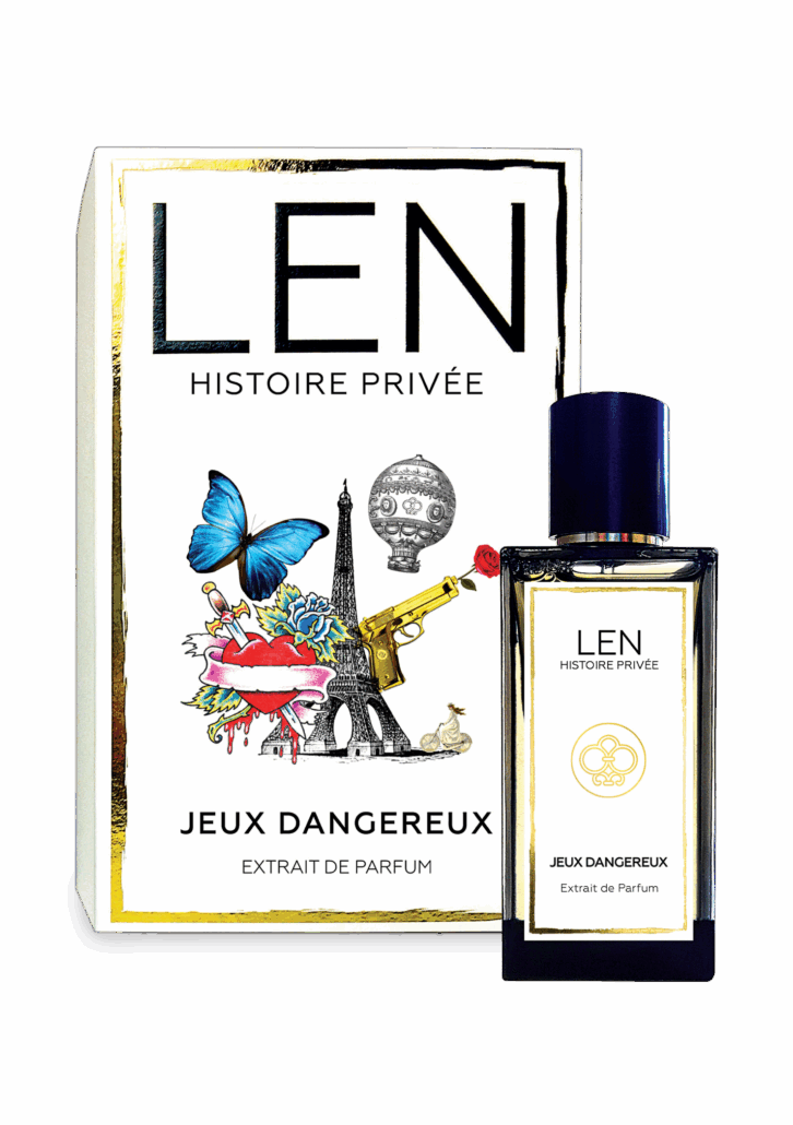 LEN Fragrance – Packshot – Jeux Dangereux – Box und Flacon Cutout 1