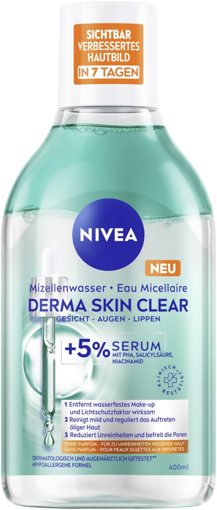 NIVEA Derma SkinClear Mizellenwasser 400ml bottle front
