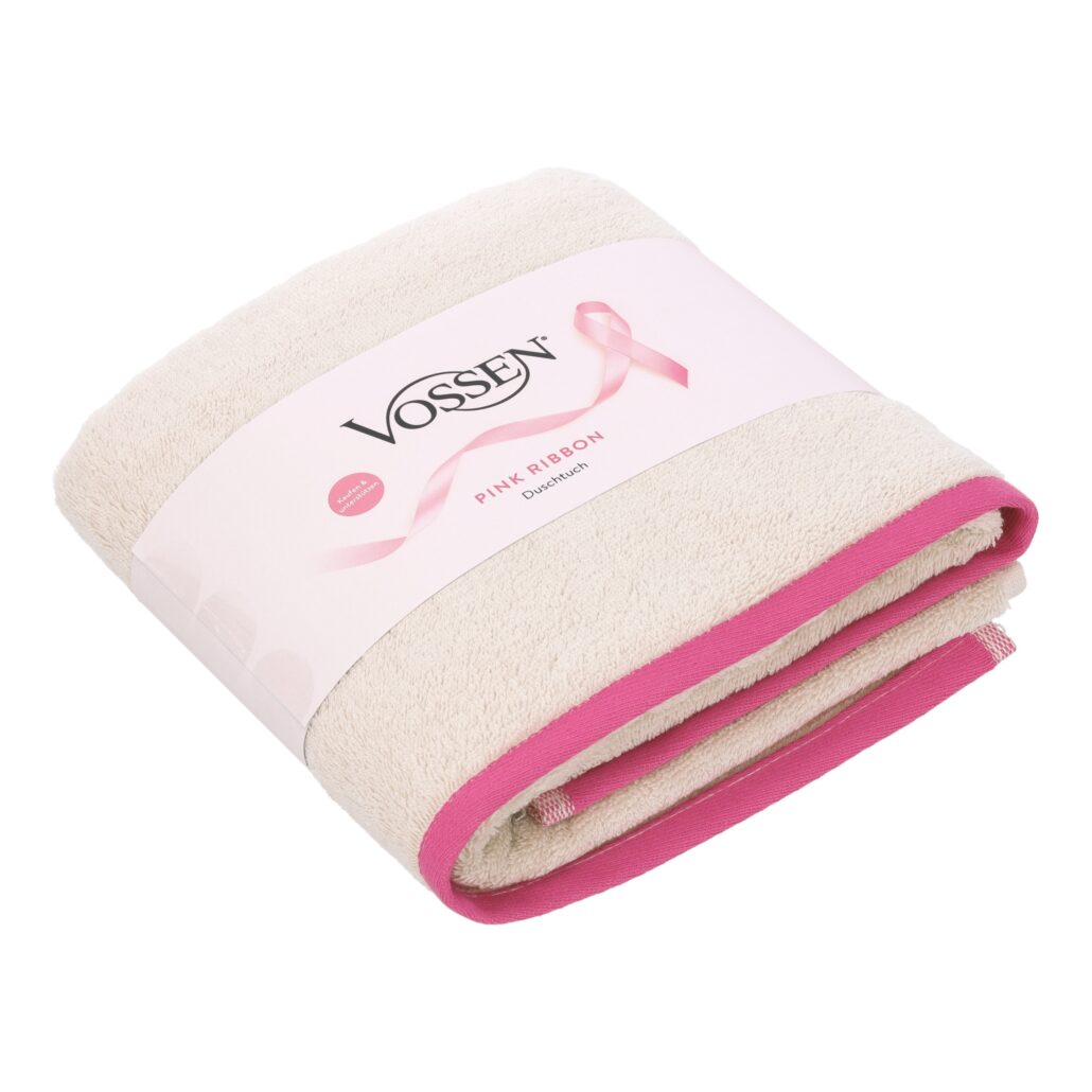 VOSSEN x Pink Ribbon Duschtuch sand