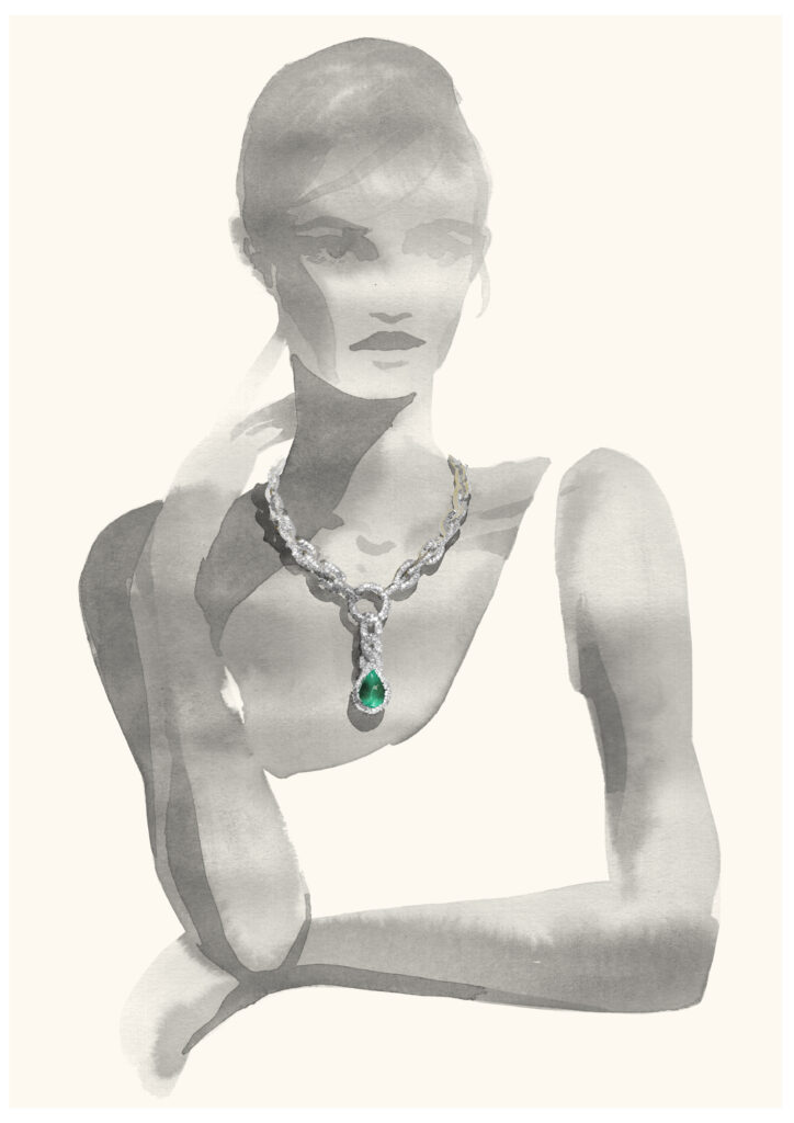 COLLEZIONE 1967 Pomellato HJ Chain Drop Paraiba necklace @joannalayla 724x1024 1