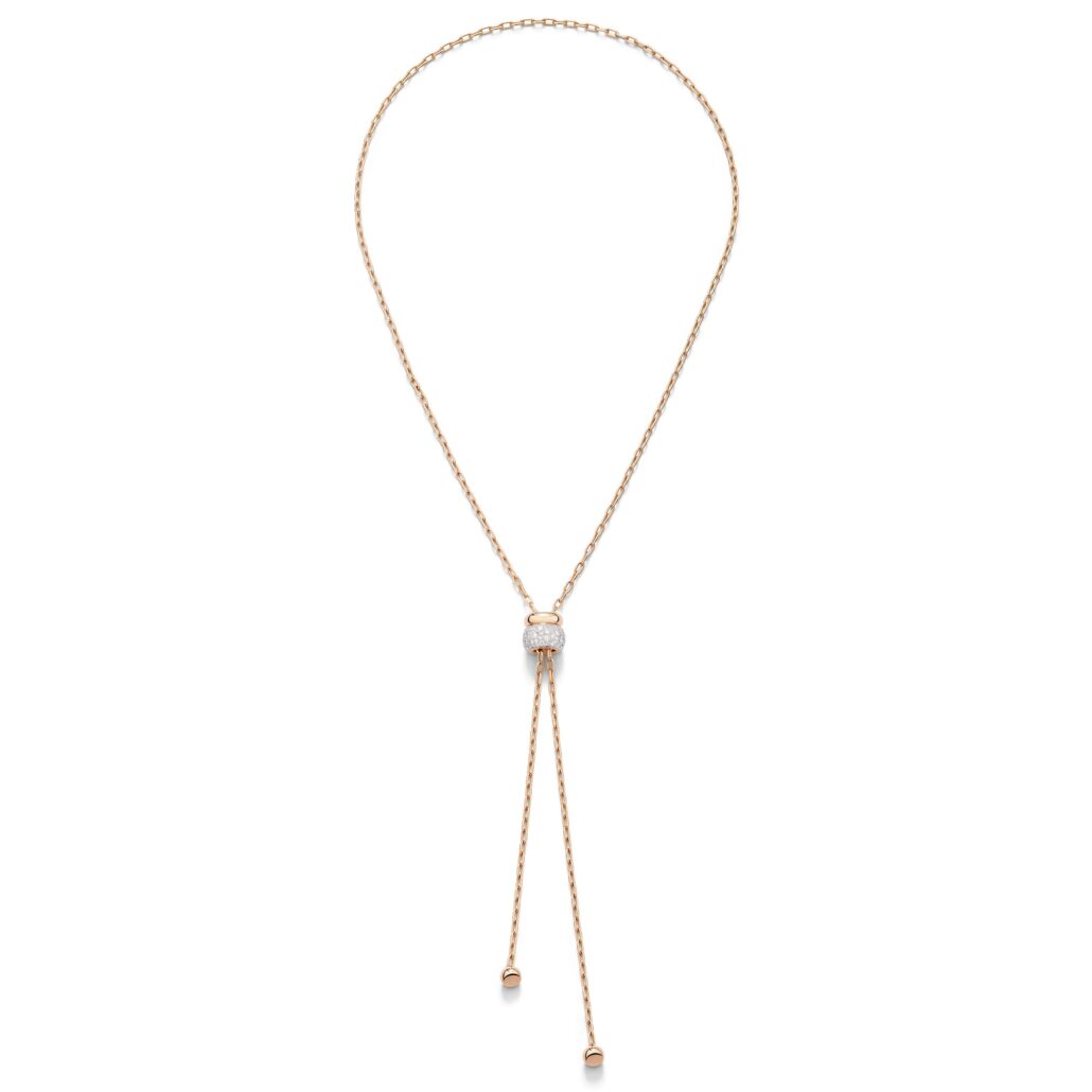 Iconica necklace in rose gold with white diamonds by Pomellato 2