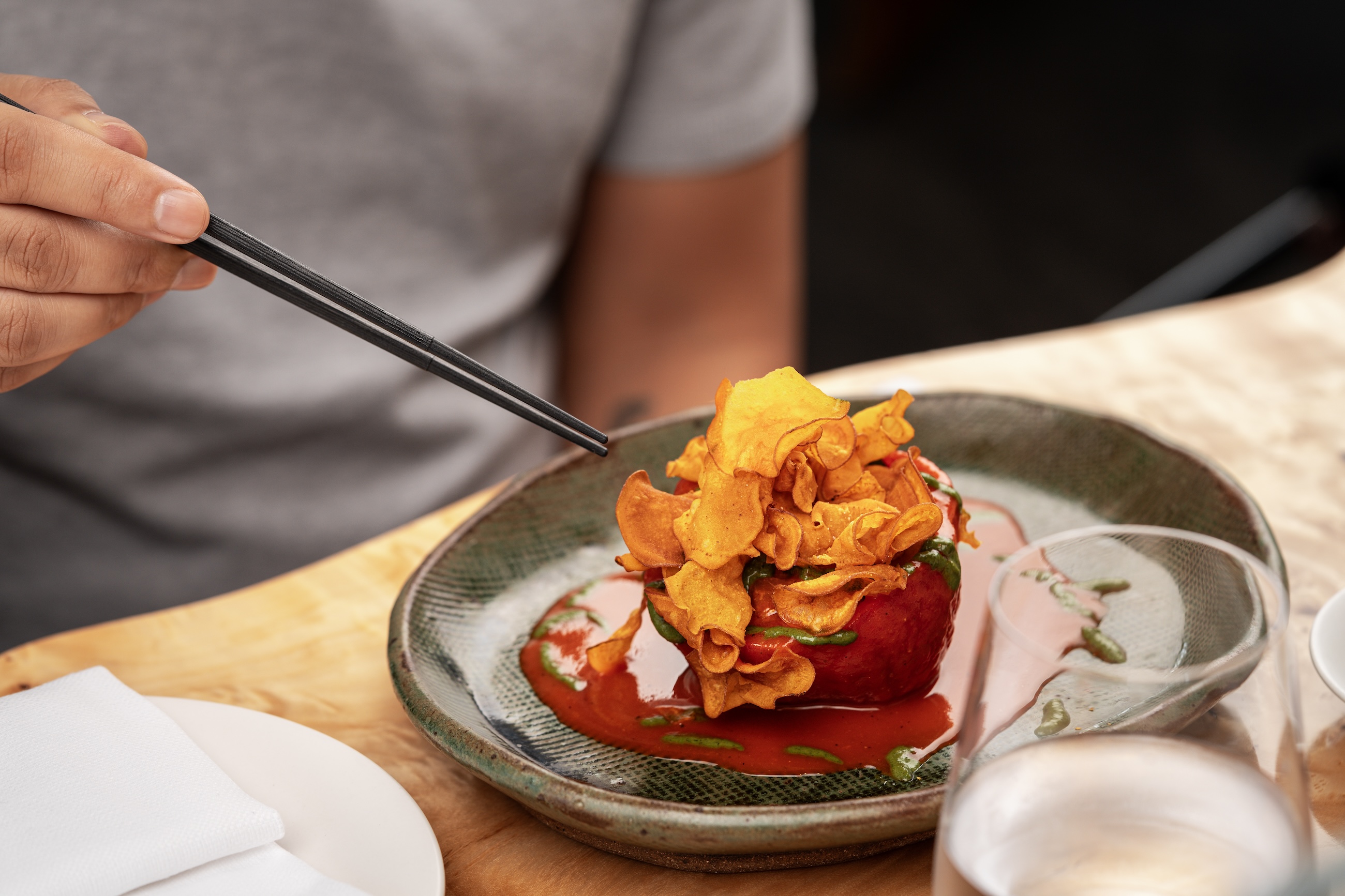 Spicy Tuna Piquillo Ceviche im Nobu By The Beach ©Atlantis The Royal
