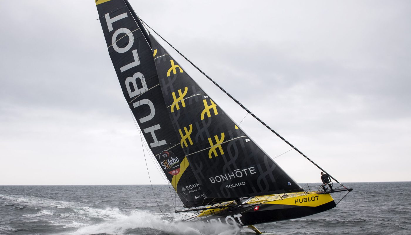 19.06.2024; Lorient; Voile; Shooting helico avec Alan Roura et Hublot entre Groix et Belle Ile en mer
Photo Jean-Guy Python