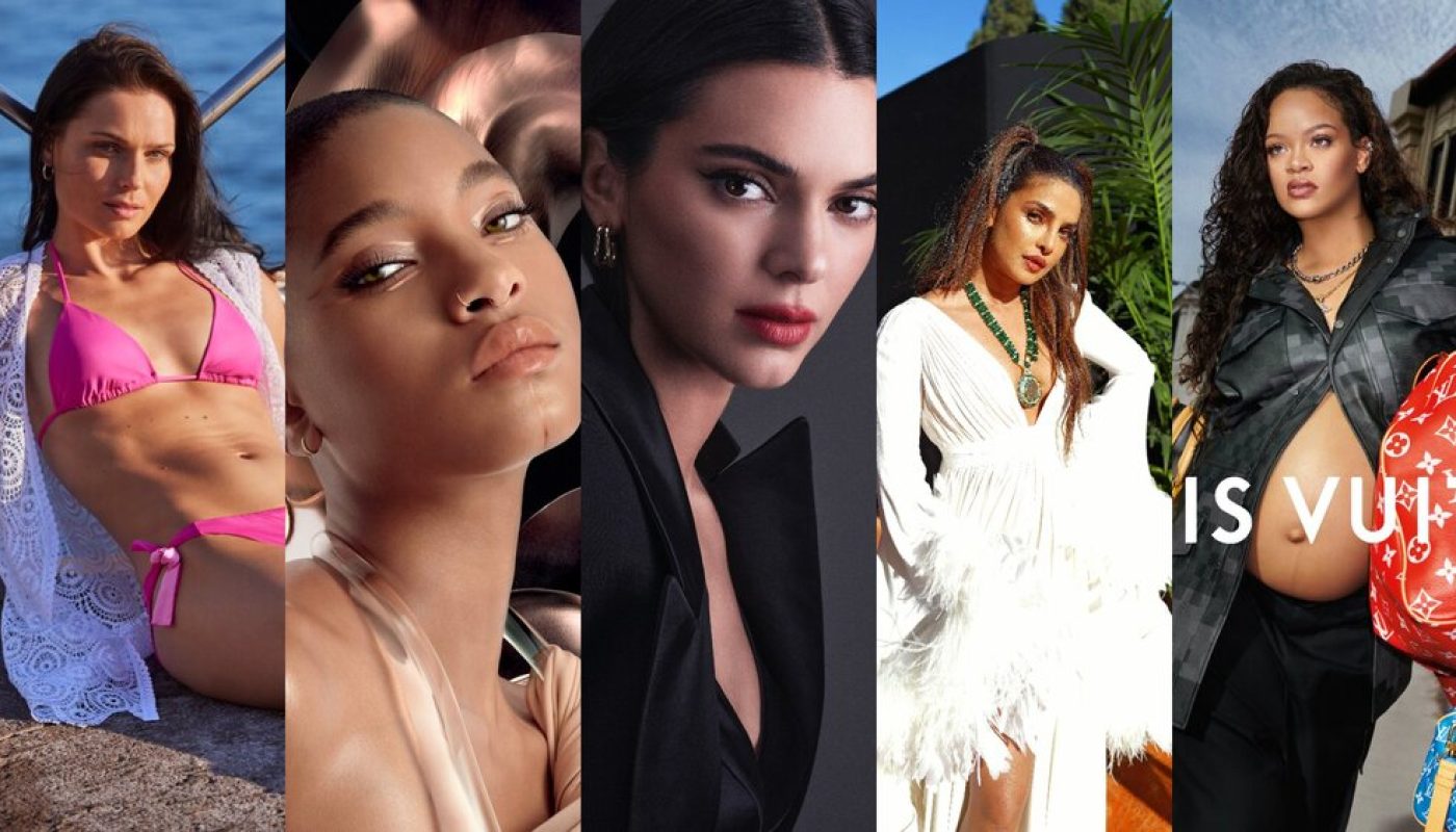 © Calzedonia; MuglerOfficial & Daniel Sannwal; L’Oréal Paris; Daniele Venturelli/Getty Images/Bulgari Louis Vuitton / Keizö Kitajima & Martine Syms